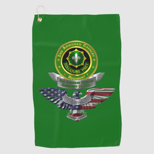 Serviette De Golf 2e Régiment de cavalerie blindée (Devant)