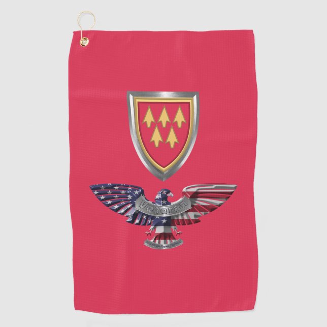 Serviette De Golf 32e Commandement de la défense aérienne Eagle (Devant)