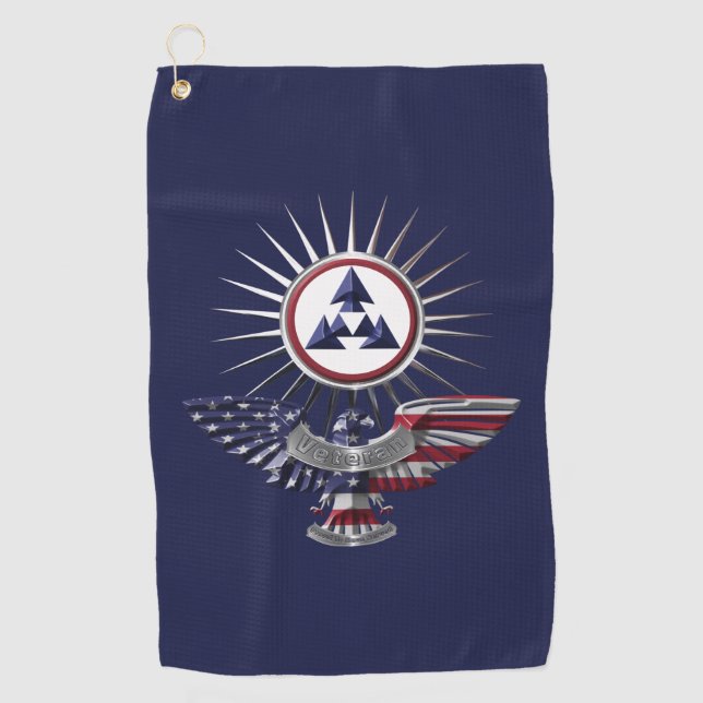 Serviette De Golf 3e Commandement de Soutien Aigle de Conception Spé (Devant)