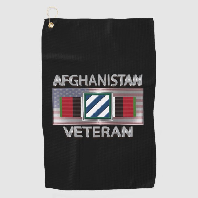 Serviette De Golf 3e division d'infanterie Afghanistan vétéran (Devant)