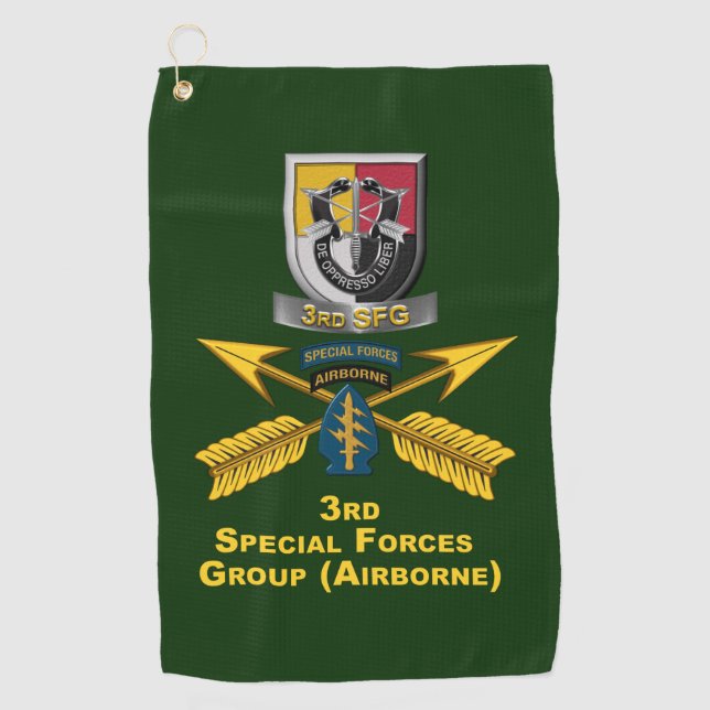Serviette De Golf 3e Groupe des forces spéciales  (Devant)