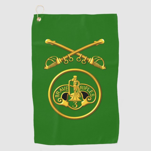 Serviette De Golf 3e régiment de cavalerie blindée (Devant)