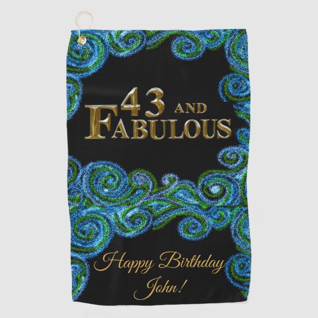 Serviette De Golf 43e anniversaire  (Devant)