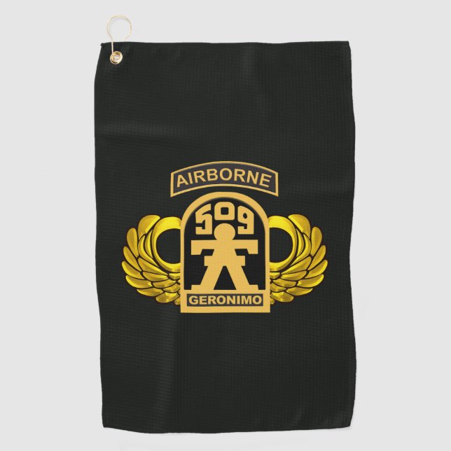 Serviette De Golf 509e régiment d'infanterie parachutiste GERONIMO  (Devant)