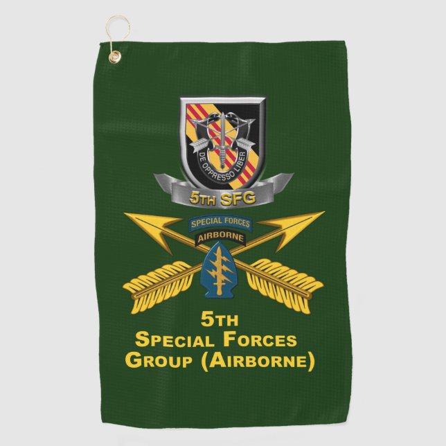 Serviette De Golf 5e Groupe des forces spéciales  (Devant)
