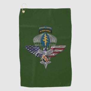 Serviette De Golf 5e Groupe des forces spéciales (aéroporté) Aigl