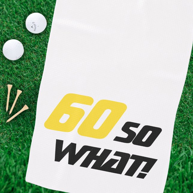 Serviette De Golf 60e anniversaire 60 alors quelle Motivational Jaun (Créateur téléchargé)