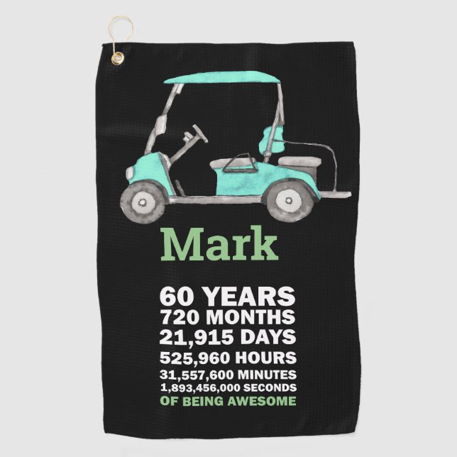 Serviette De Golf 60e anniversaire Mark 60 ans d'être génial (Devant)