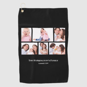 Serviette De Golf 6 sections Cadres photo personnalisées en noir