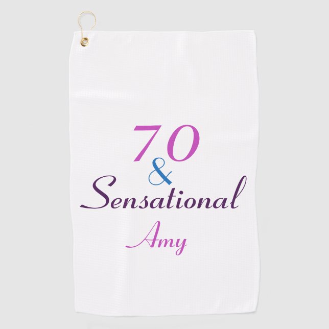 Serviette De Golf 70e anniversaire 70 et la fille sensationnelle Per (Devant)