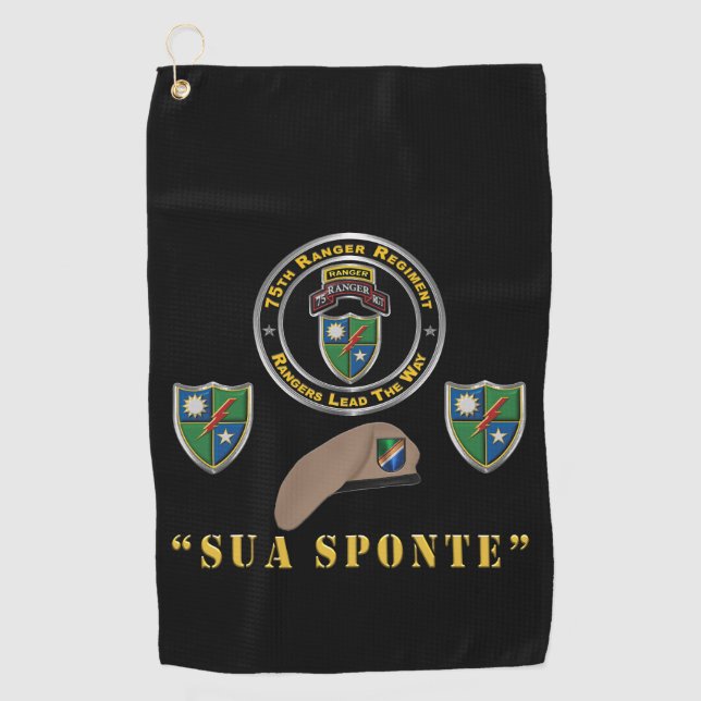 Serviette De Golf 75e régiment de rangers  (Devant)