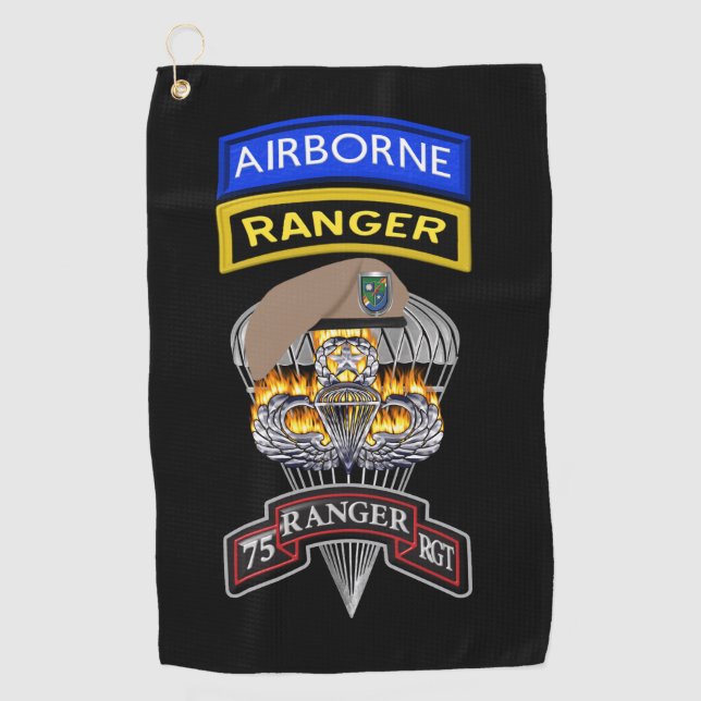 Serviette De Golf 75e régiment de rangers « Sua Sponte » (Devant)