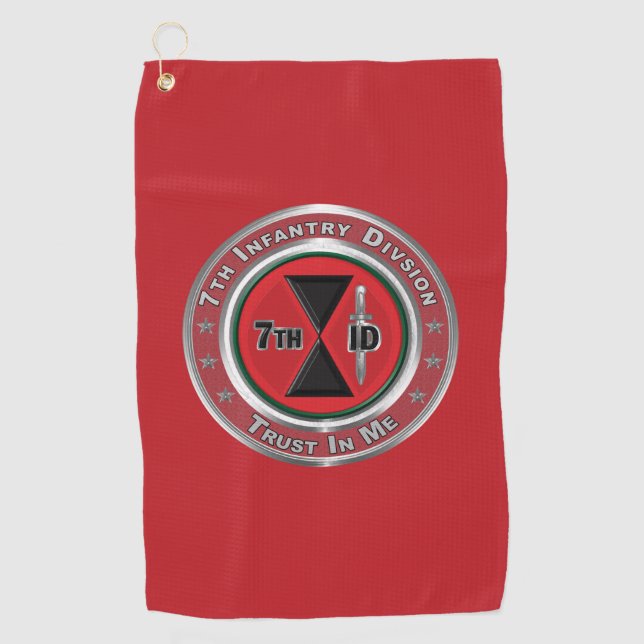 Serviette De Golf 7e division d'infanterie  (Devant)