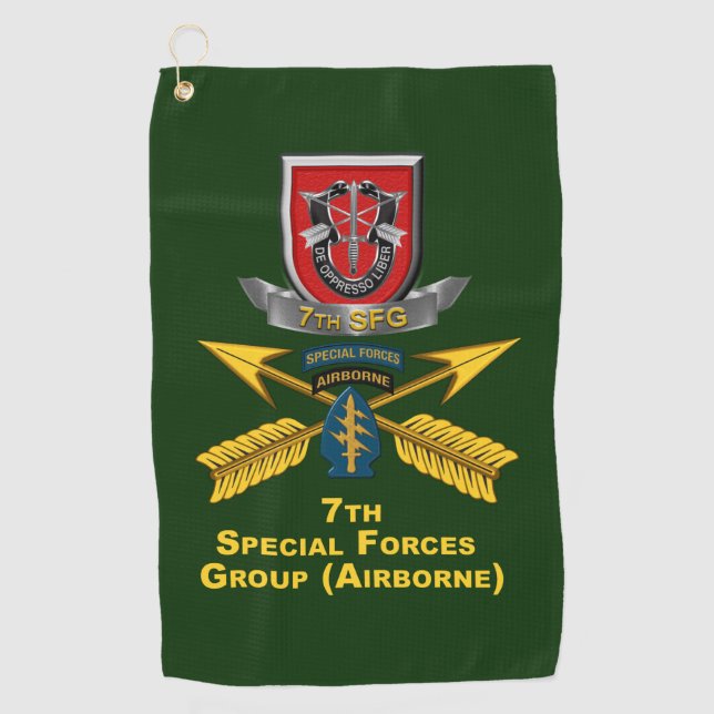 Serviette De Golf 7e Groupe des forces spéciales  (Devant)
