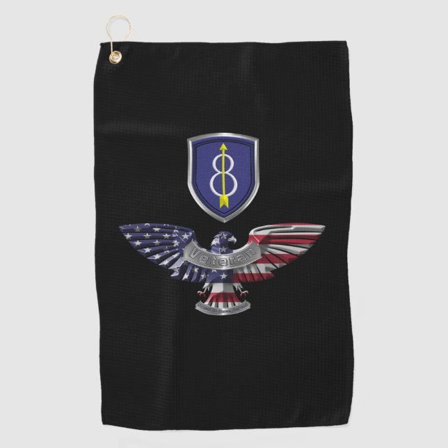Serviette De Golf 8e division d'infanterie Aigle "Pathfinder" (Devant)