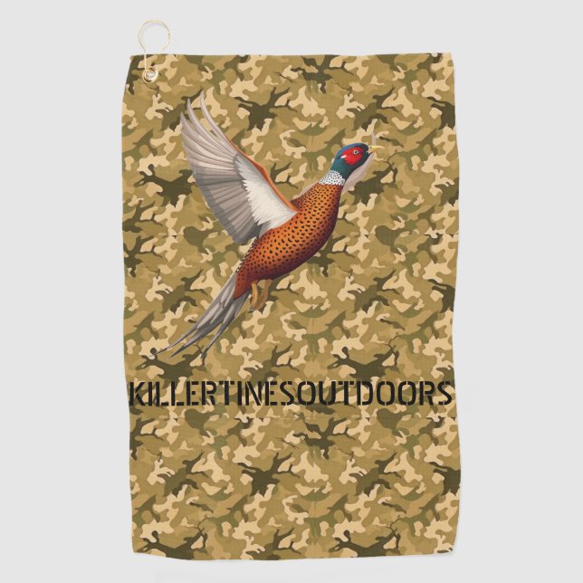 Serviette de golf à camouflage personnalisée (Devant)