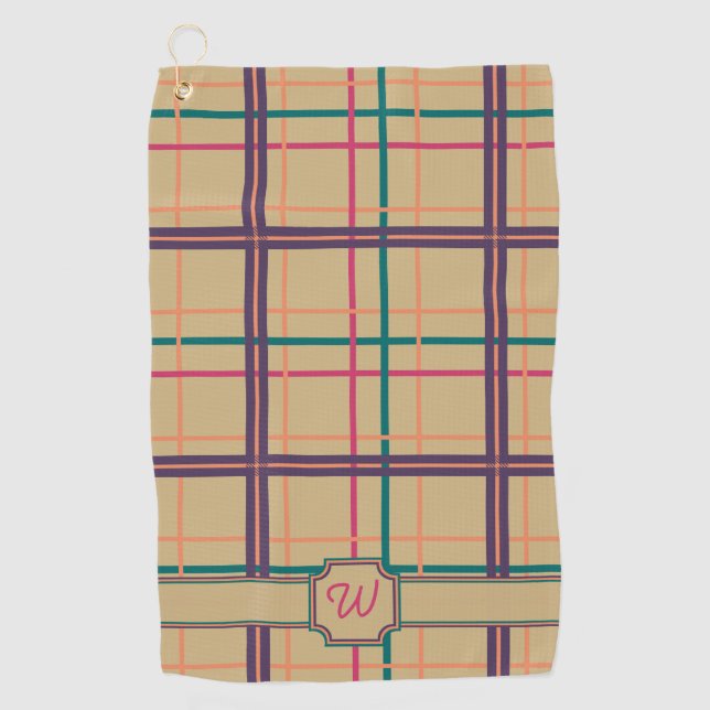 Serviette de golf à carreaux d'été (Devant)