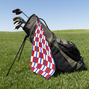Serviette de golf à carreaux patriotiques