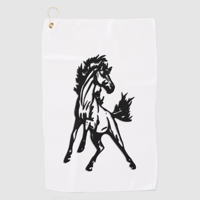 Serviette De Golf A Frisky Jumping Horse in the Wild (Devant)