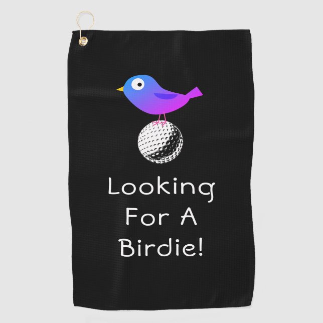 Serviette De Golf A La Recherche D'Un Oiseau, Personnaliser, Oiseau  (Devant)
