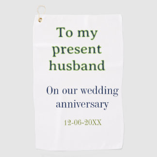 Serviette De Golf À mon mari anniversaire de mariage ajoutez nom dat