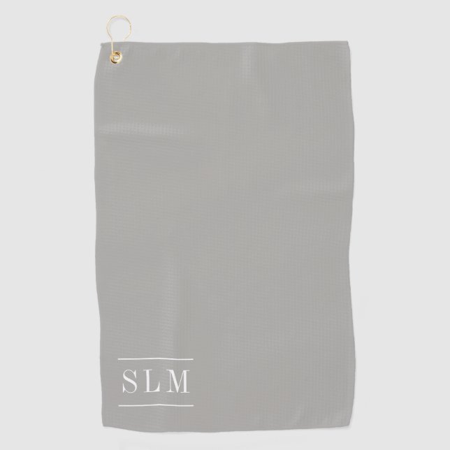 Serviette de golf à monogramme classique (Devant)