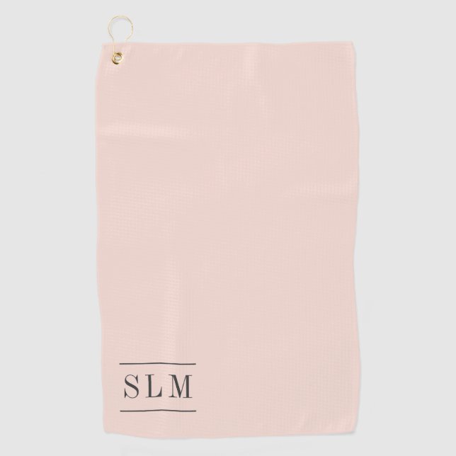 Serviette de golf à monogramme classique (Devant)