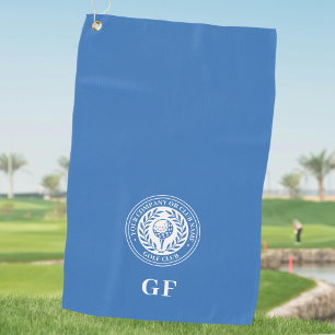 Serviette de golf à monogramme classique personnal