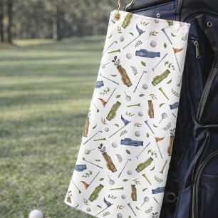 Serviette de golf à motif aquarelle de golf Cade