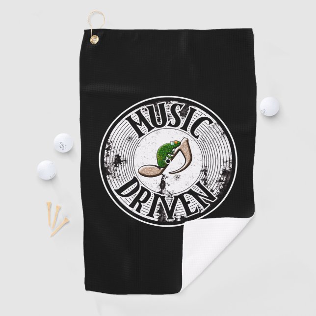 Serviette de golf à musique (En situation)