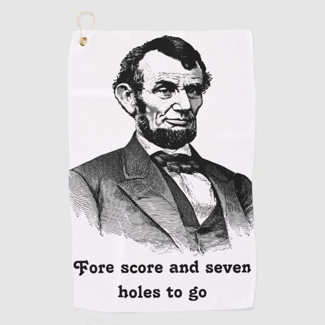 Serviette De Golf Abraham Lincoln Score d'entraînement (Devant)
