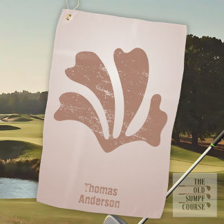 Serviette De Golf Abstract Art Brown Algae, Kelp