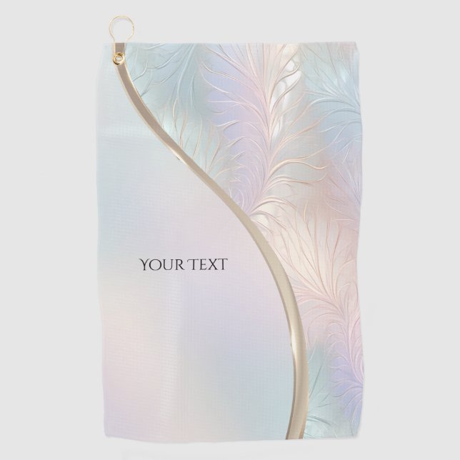 Serviette de golf Abstraite moderne Iridescente (Devant)