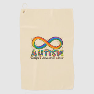 Serviette De Golf Accepter l'amour comprendre - Infinity Sensibilisa