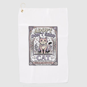 Serviette De Golf Adopter Ne Pas Acheter Chat Sauvetage de Chat Adop
