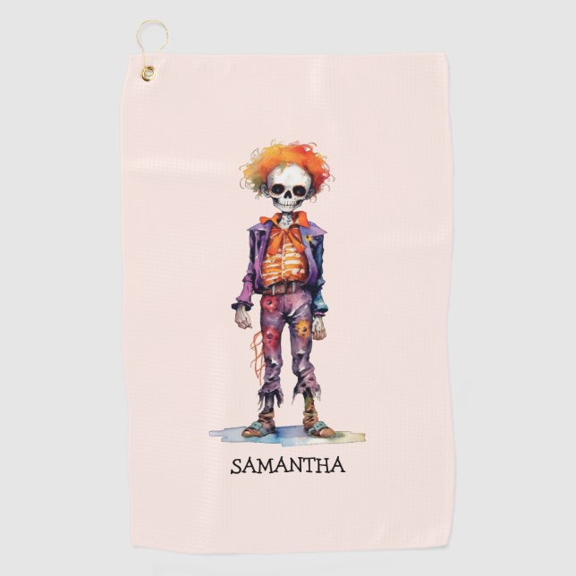 Serviette De Golf Adorable Pastel Zombie - Jolie Halloween (Devant)