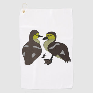 Serviette De Golf adorable Twin Baby Duckling Huddling Cartoon