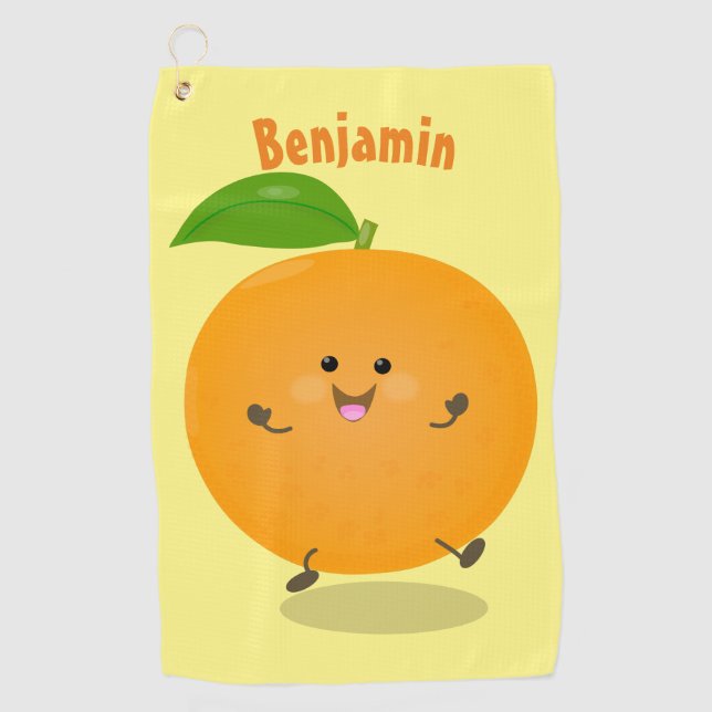 Serviette De Golf Agréable agrumes d'orange (Devant)