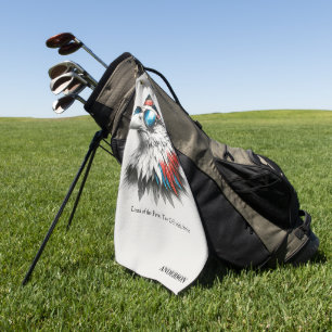 Serviette De Golf Aigle patriotique cool
