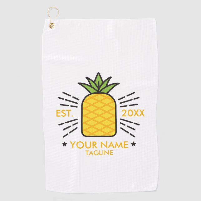 Serviette De Golf Aiguille de fruits cuits Monogrammes personnalisab (Devant)