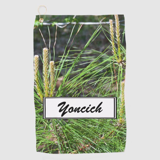 Serviette De Golf Aiguilles de pin par Kenneth Yoncich (Devant)