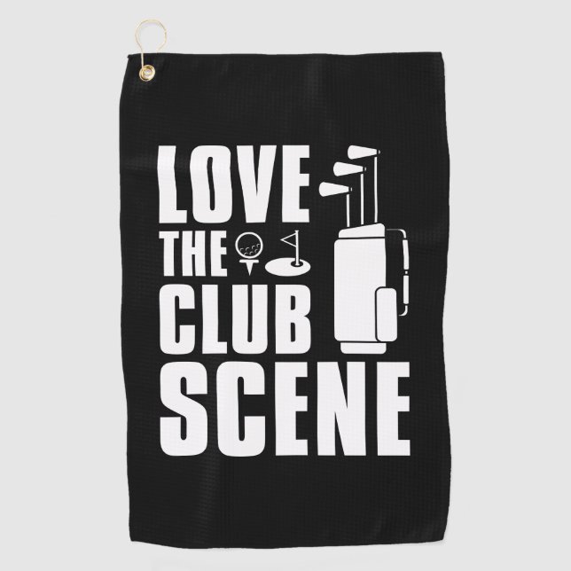Serviette De Golf Aimer La Scène Club (Devant)