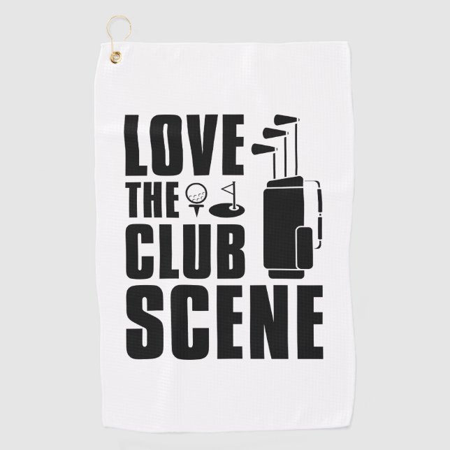 Serviette De Golf Aimer La Scène Club (Devant)