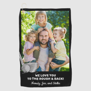 Serviette De Golf Aimez-vous à la rugosité et au dos Photo personnal