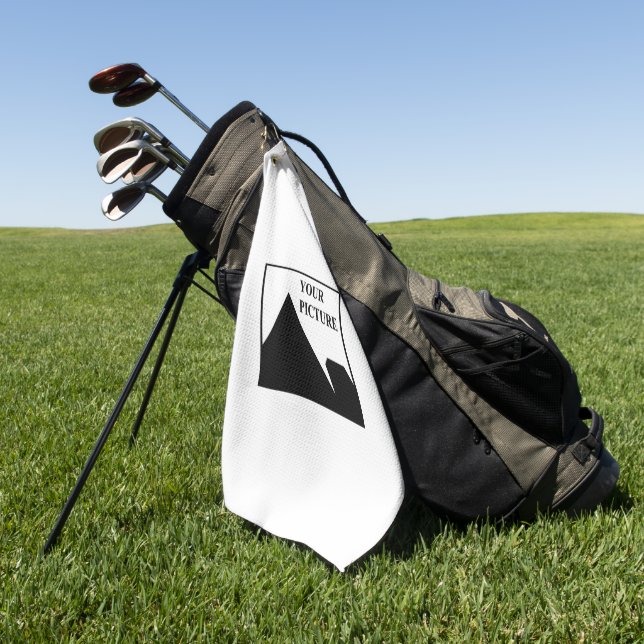 Serviette De Golf Ajouter une image personnalisée Nom de l'entrepris (Vert)