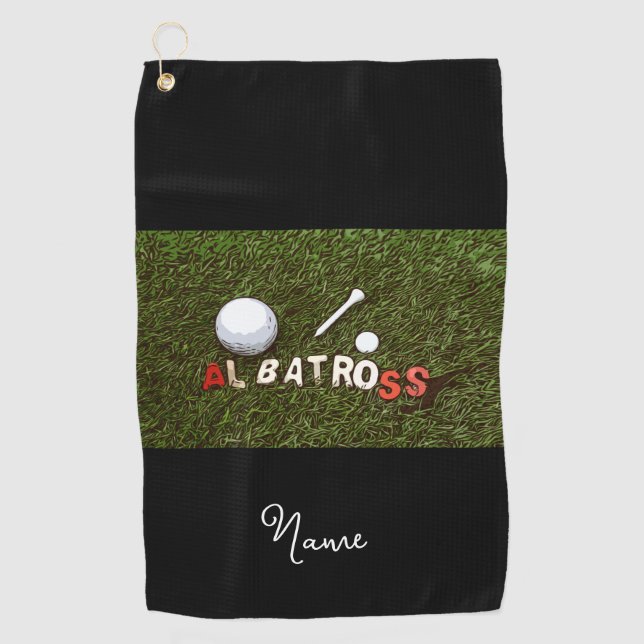 Serviette De Golf Albatros de golf cadeaux amusants pour golfeur (Devant)