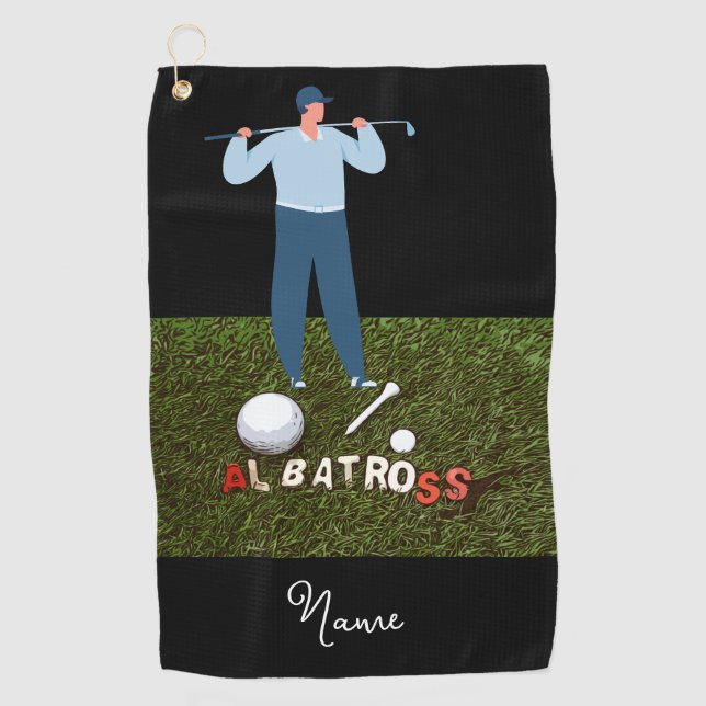 Serviette De Golf Albatros de golf drôles cadeaux pour golfer servie (Devant)