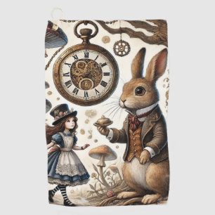 Serviette De Golf alice au pays des merveilles lapin blanc