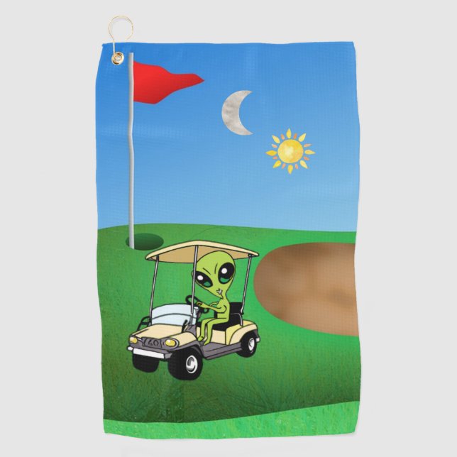 Serviette de golf Alien (Devant)
