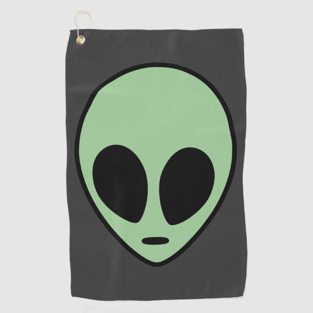 Serviette De Golf Alien vert (Devant)